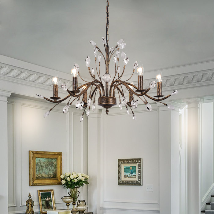 Rosdorf Park 6 - Light Candle Style Unique Chandelier with Crystal ...